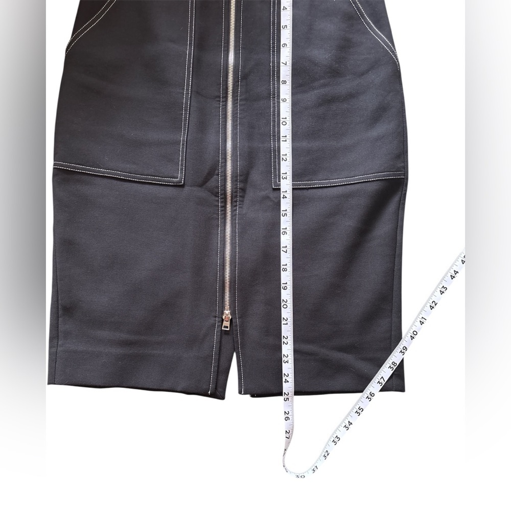 Diane Von Furstenberg Black Pencil Skirt with Front Zipper - Picture 6 of 10